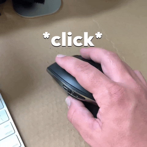 Hand clicking the mouse